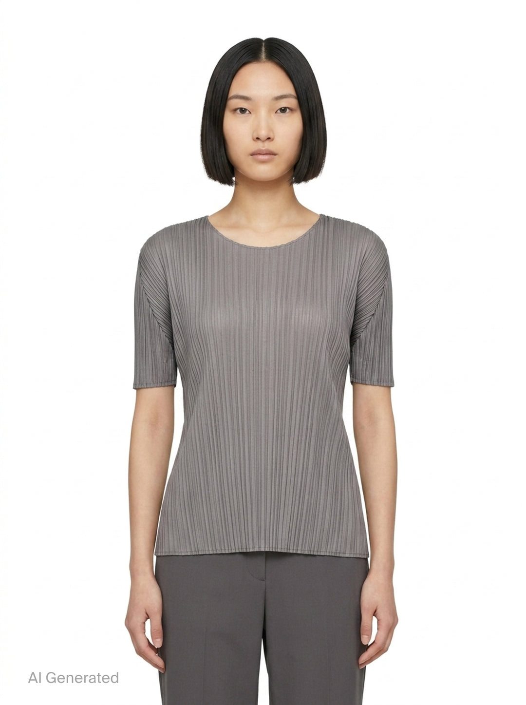 Short Sleeve Pleated Top | Pleats Please Issey Miyake | Club21 - front