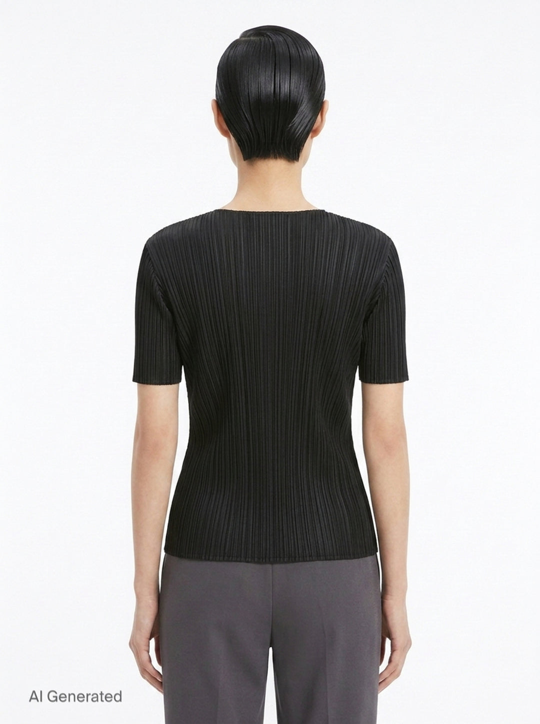 Short Sleeve Pleated Top | Pleats Please Issey Miyake | Club21 - back