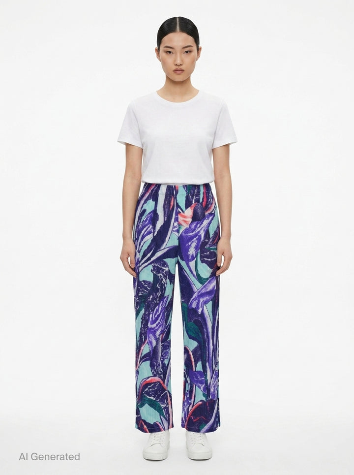 Tardivo Pleated Pants | Pleats Please Issey Miyake | Club21 - front