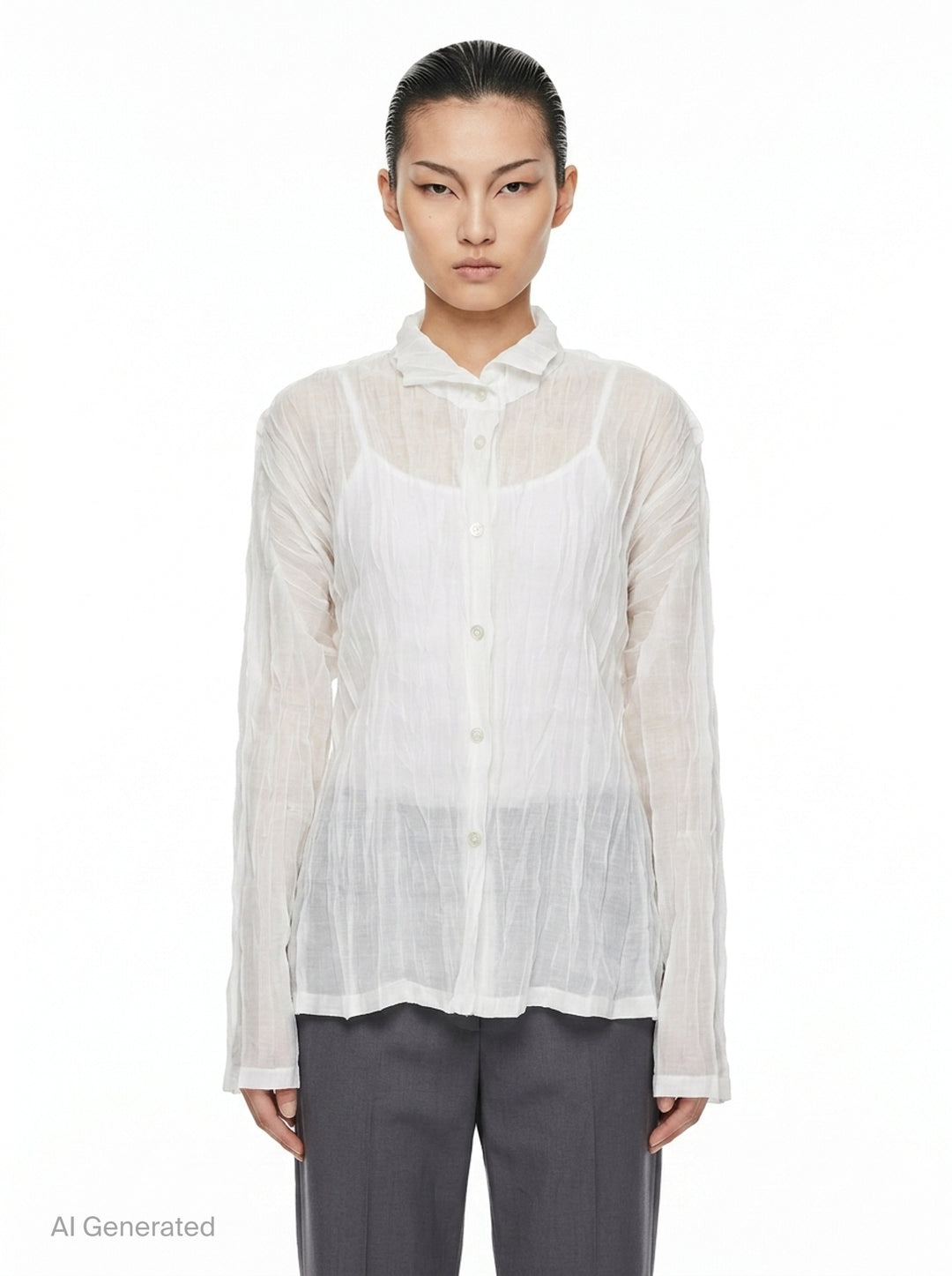Twisted Border Shirt | Pleats Please Issey Miyake | Club21 - front