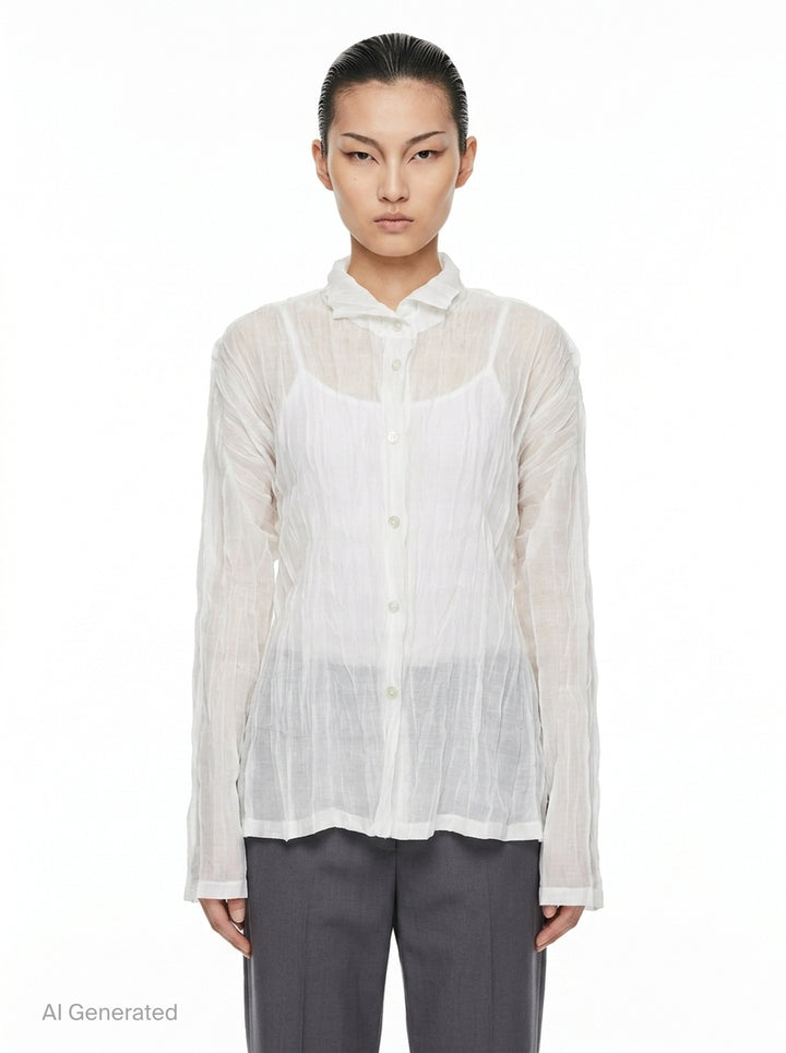 Twisted Border Shirt | Pleats Please Issey Miyake | Club21 - front