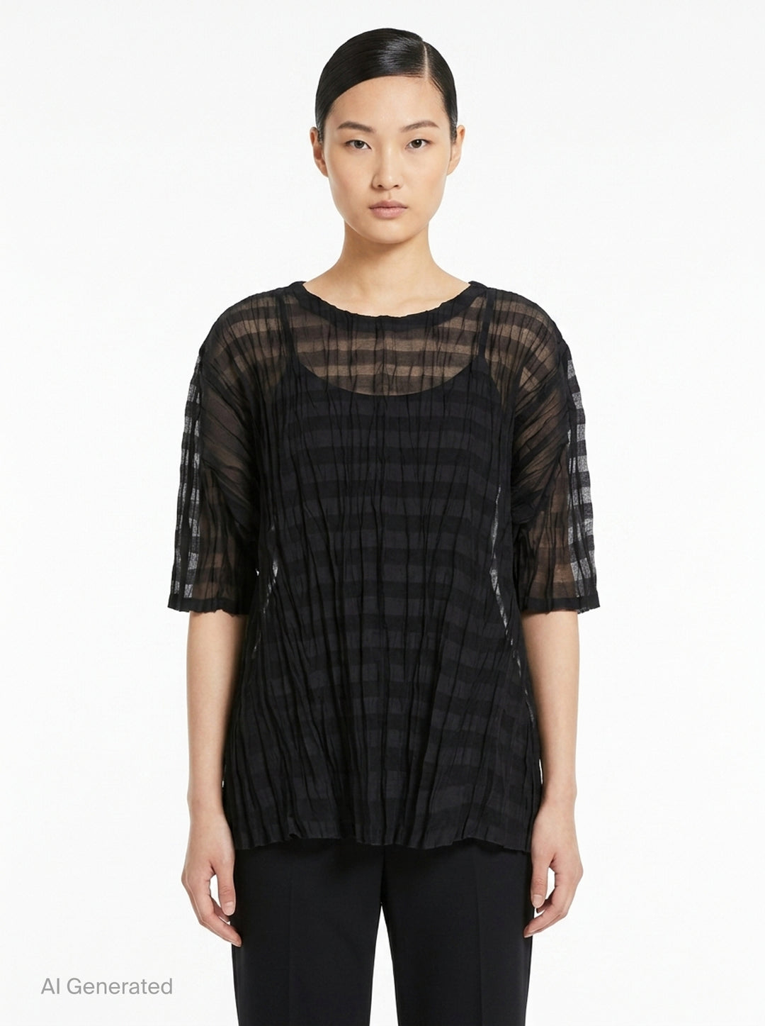 Twisted Border Shirt | Pleats Please Issey Miyake | Club21 - front