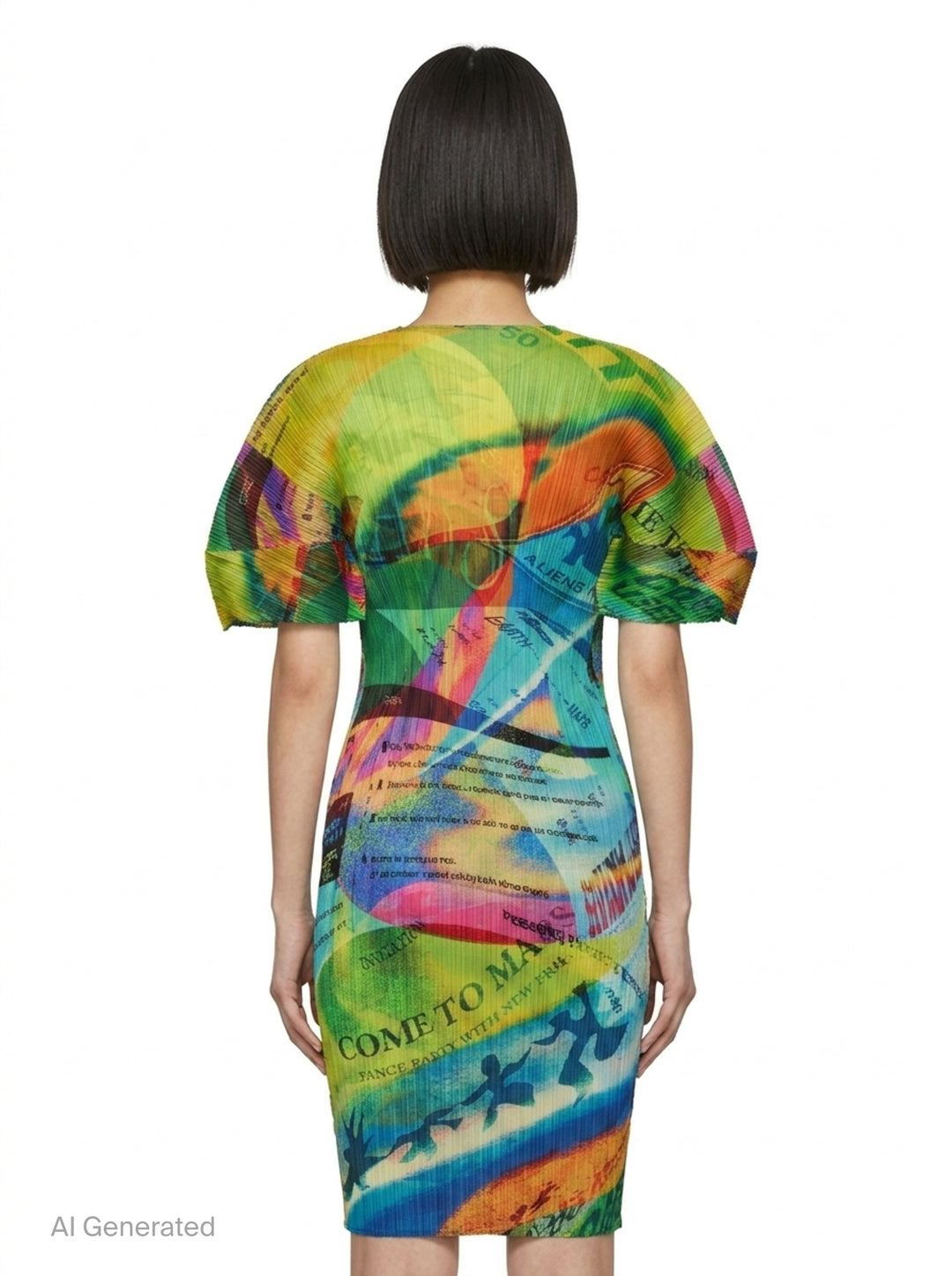 Voyager Pleated Midi Dress | Pleats Please Issey Miyake | Club21 - back
