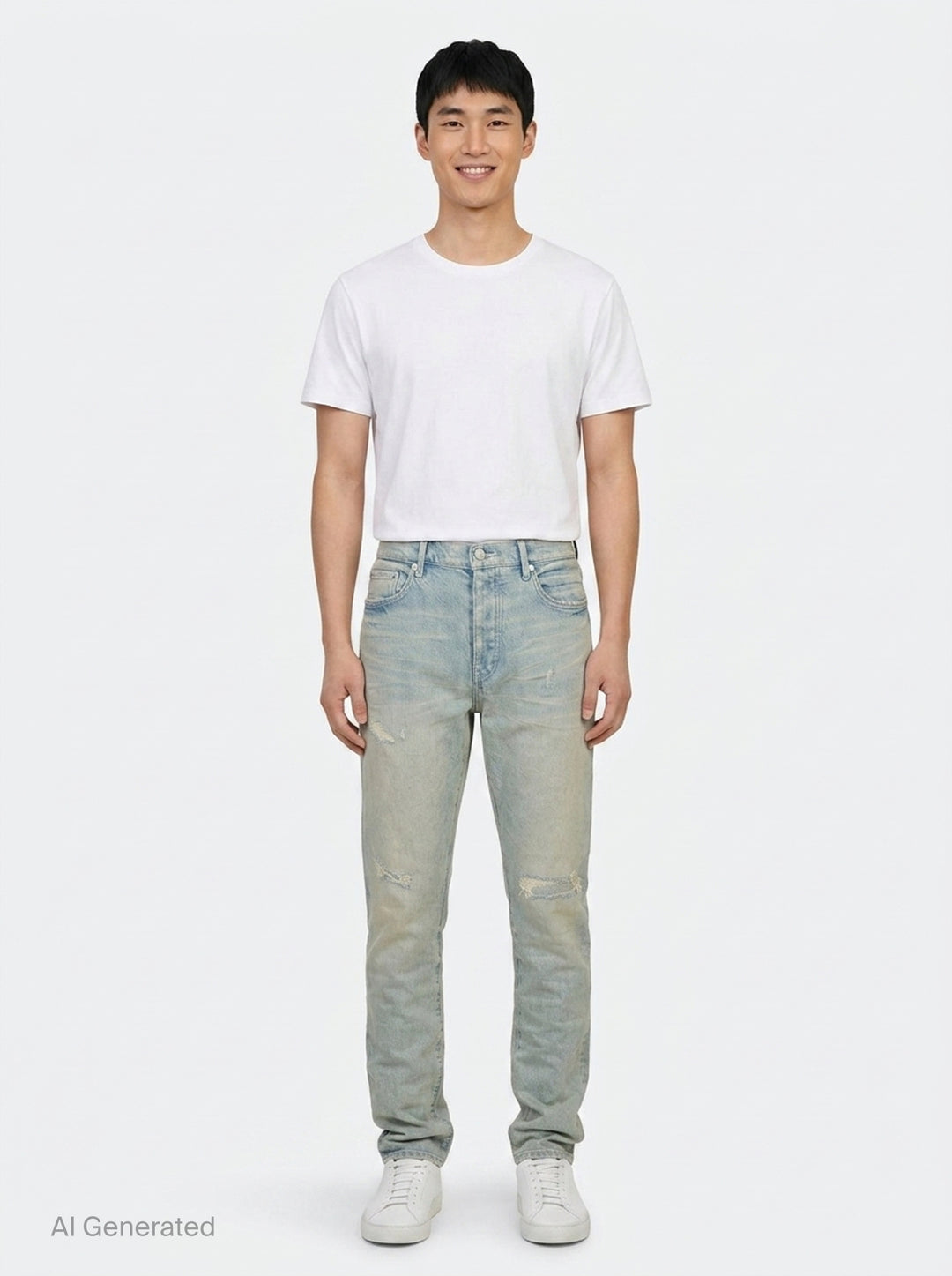 Heavy Destroy Jeans | Purple | Club21 - front