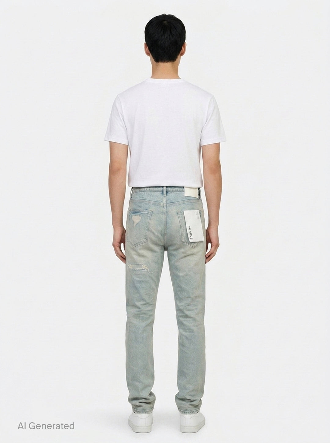 Heavy Destroy Jeans | Purple | Club21 - back
