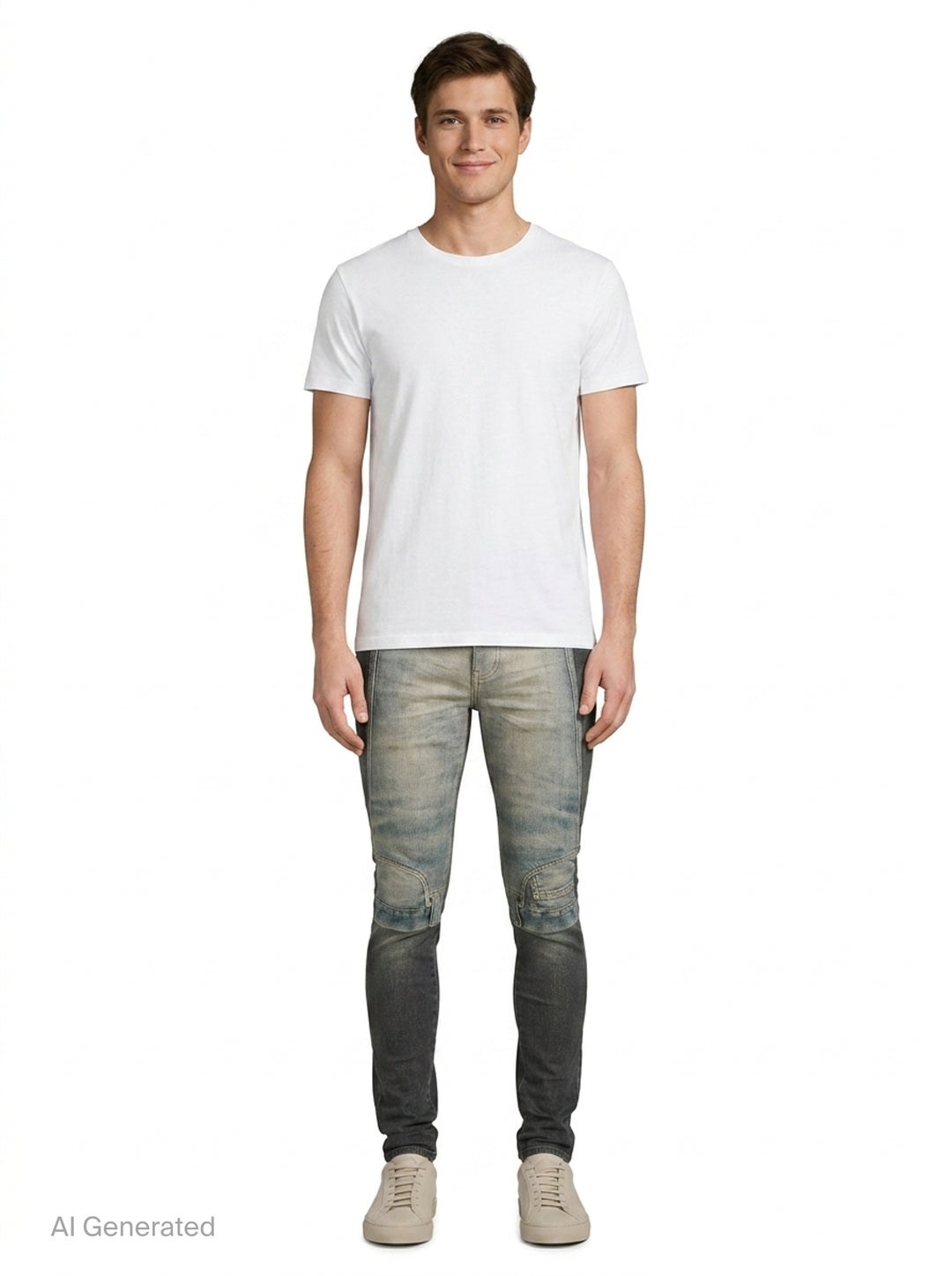Skinny Upside Down Jeans | Purple | Club21 - front
