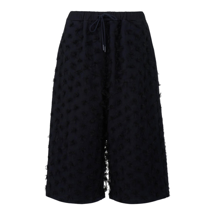 Club21 - pushBUTTON - Black Floral Mesh Layered Bermuda Shorts - SHORTS - Black