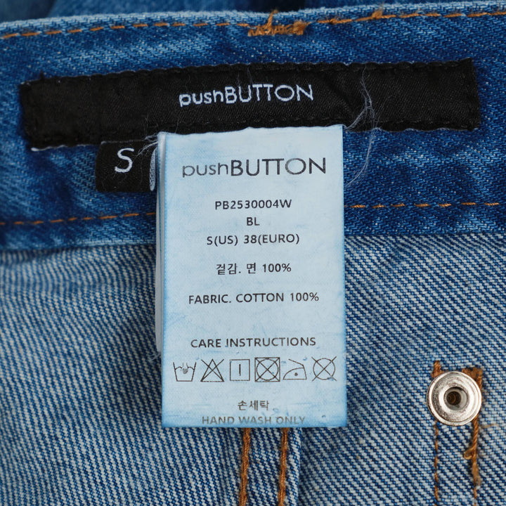 Club21 - pushBUTTON - Blue Trouser Re-Puzzled Jeans - JEANS - Denim