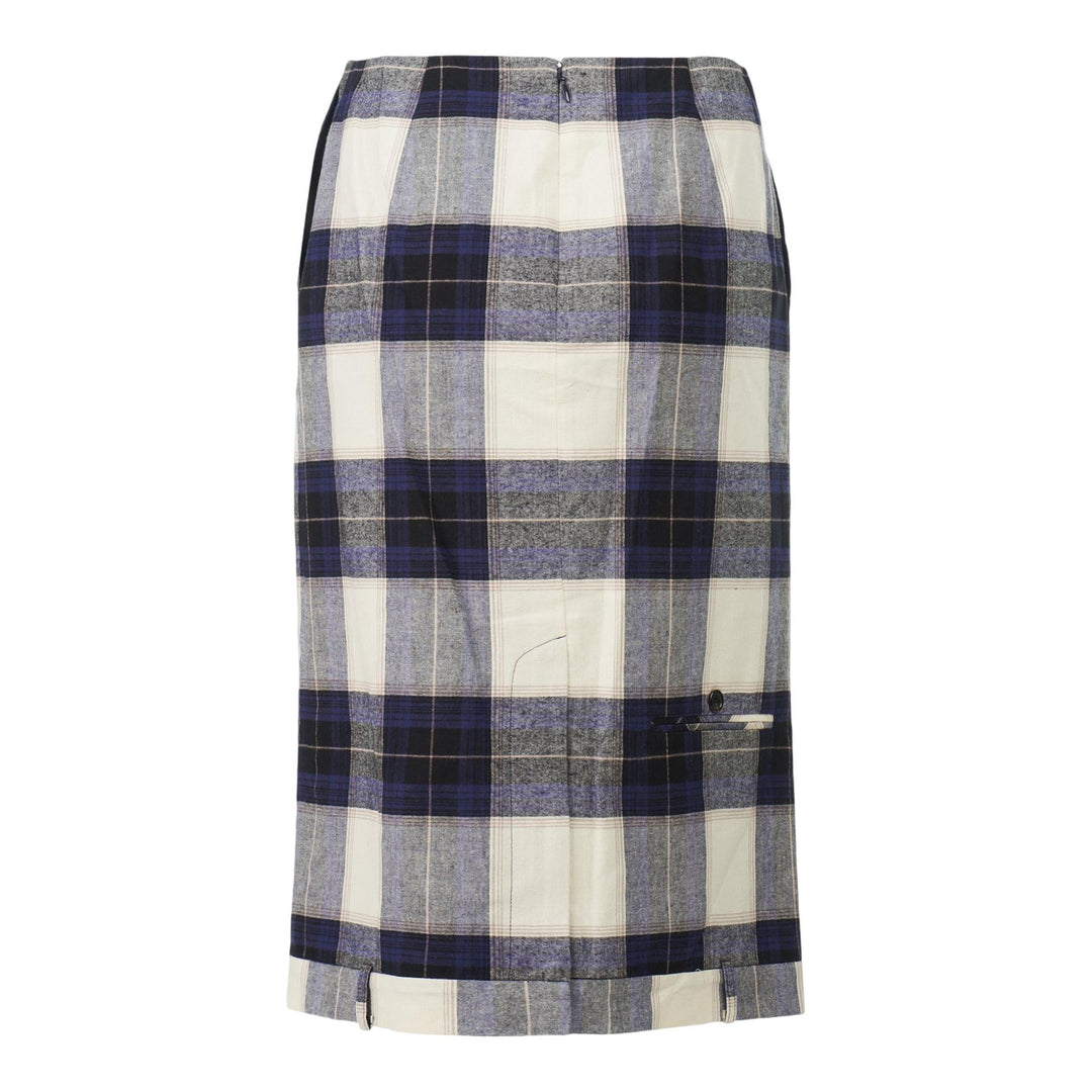 Club21 - pushBUTTON - Check Trouser Upside Down Skirt - SKIRTS - Green