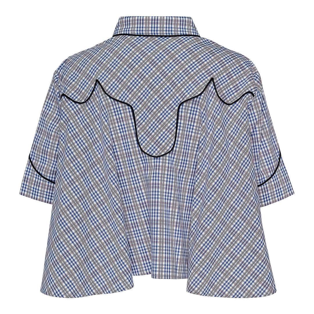 Club21 - pushBUTTON - Check Western Pocket Crop Shirt - BLOUSES - Checks