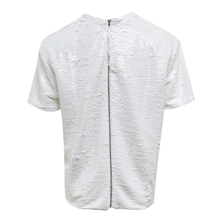 Club21 - pushBUTTON - Crying Girl Sequin Top - TEES - White