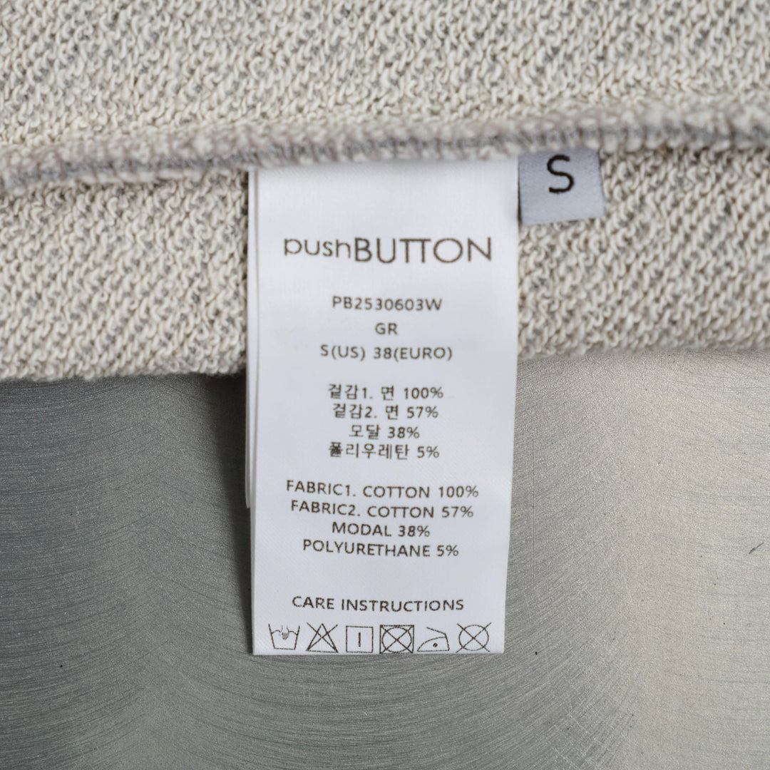 Club21 - pushBUTTON - Gray Raw Edge Zip-Up Hoodie - SWEATSHIRTS - Grey