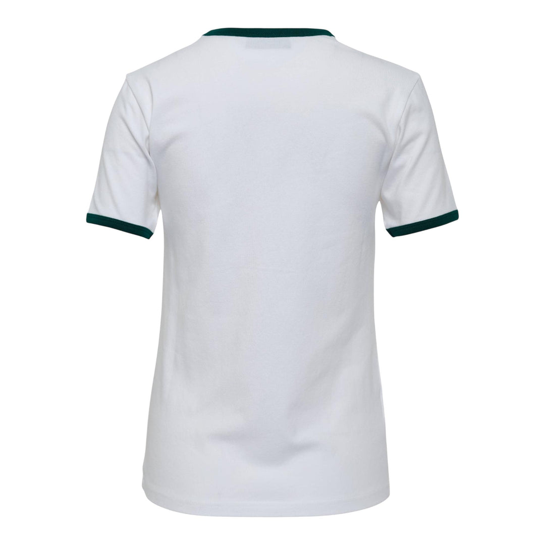 Club21 - pushBUTTON - Green Ringer T-Shirt - TEES - White