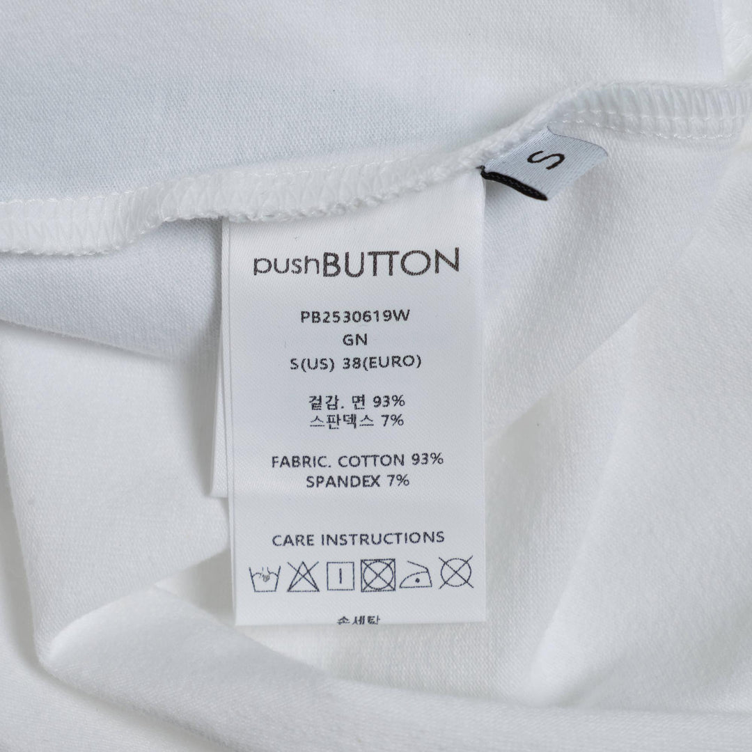 Club21 - pushBUTTON - Green Ringer T-Shirt - TEES - White