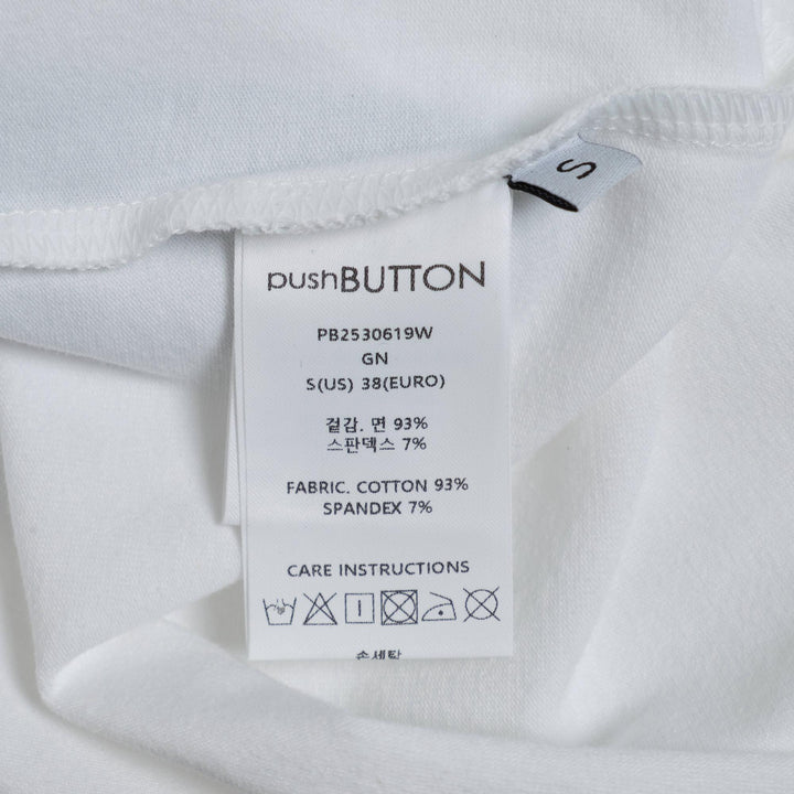 Club21 - pushBUTTON - Green Ringer T-Shirt - TEES - White