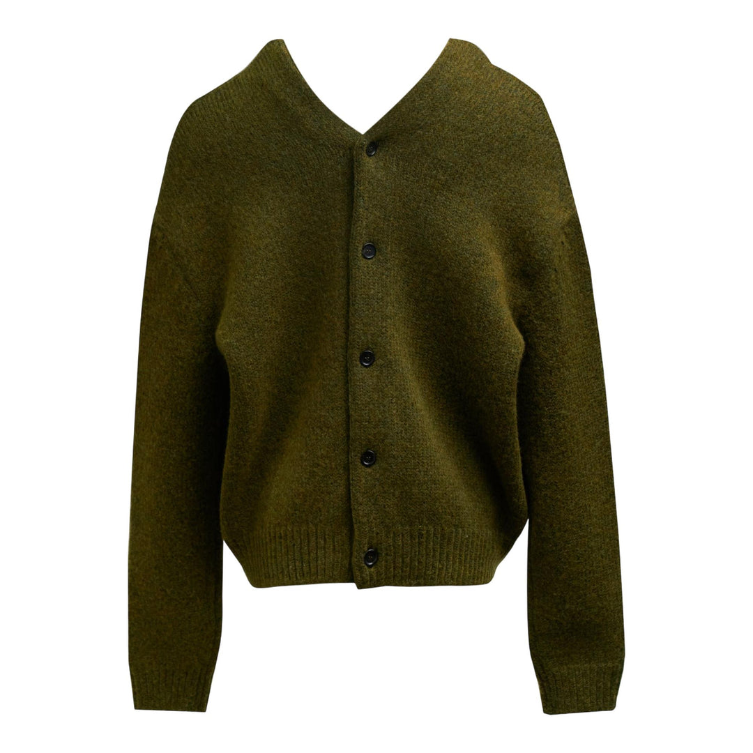 Club21 - pushBUTTON - Green Strap Point Cardigan - CARDIGANS - Dark Green