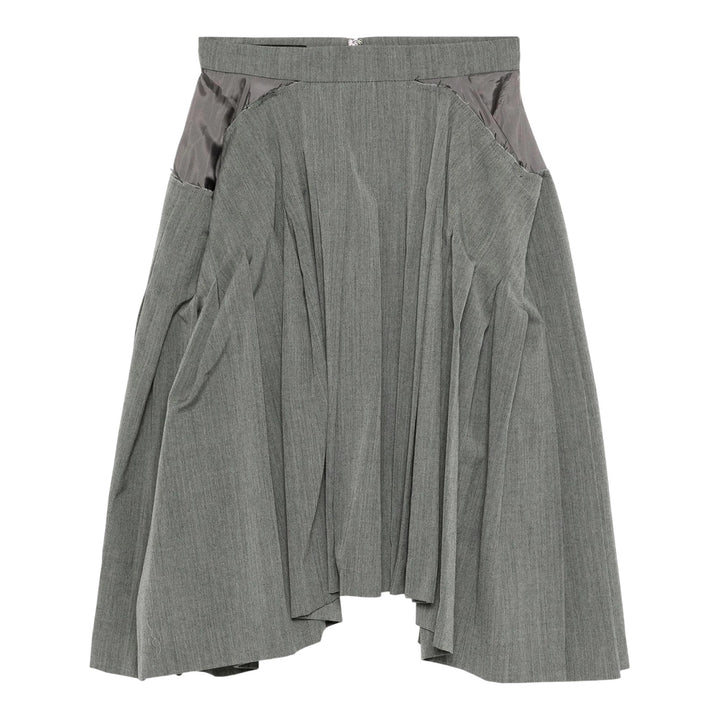 Club21 - pushBUTTON - Grey Square Pleated Skirt - SKIRTS - Grey