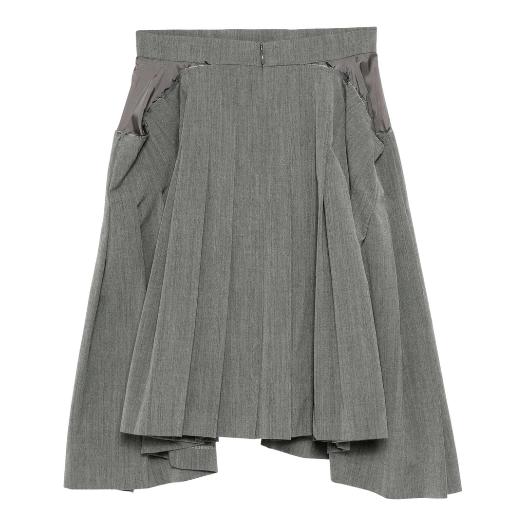 Club21 - pushBUTTON - Grey Square Pleated Skirt - SKIRTS - Grey