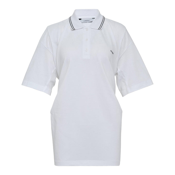 Club21 - pushBUTTON - White Apron Wrap Pique Top - BLOUSES - White