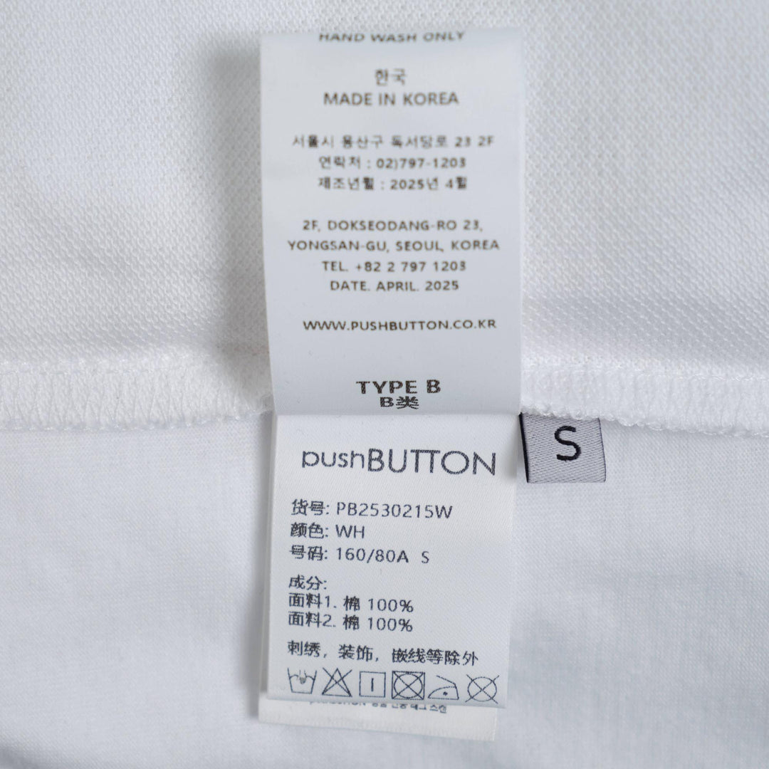 Club21 - pushBUTTON - White Apron Wrap Pique Top - BLOUSES - White