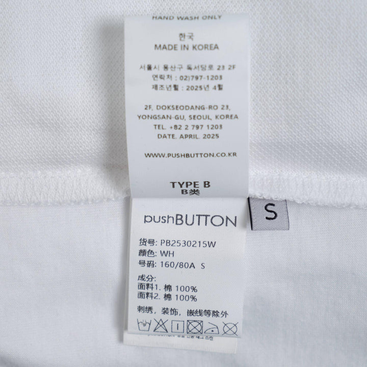 Club21 - pushBUTTON - White Apron Wrap Pique Top - BLOUSES - White