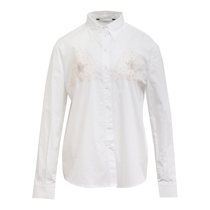 Club21 - pushBUTTON - White Bra Cubic Shirt - BLOUSES - White