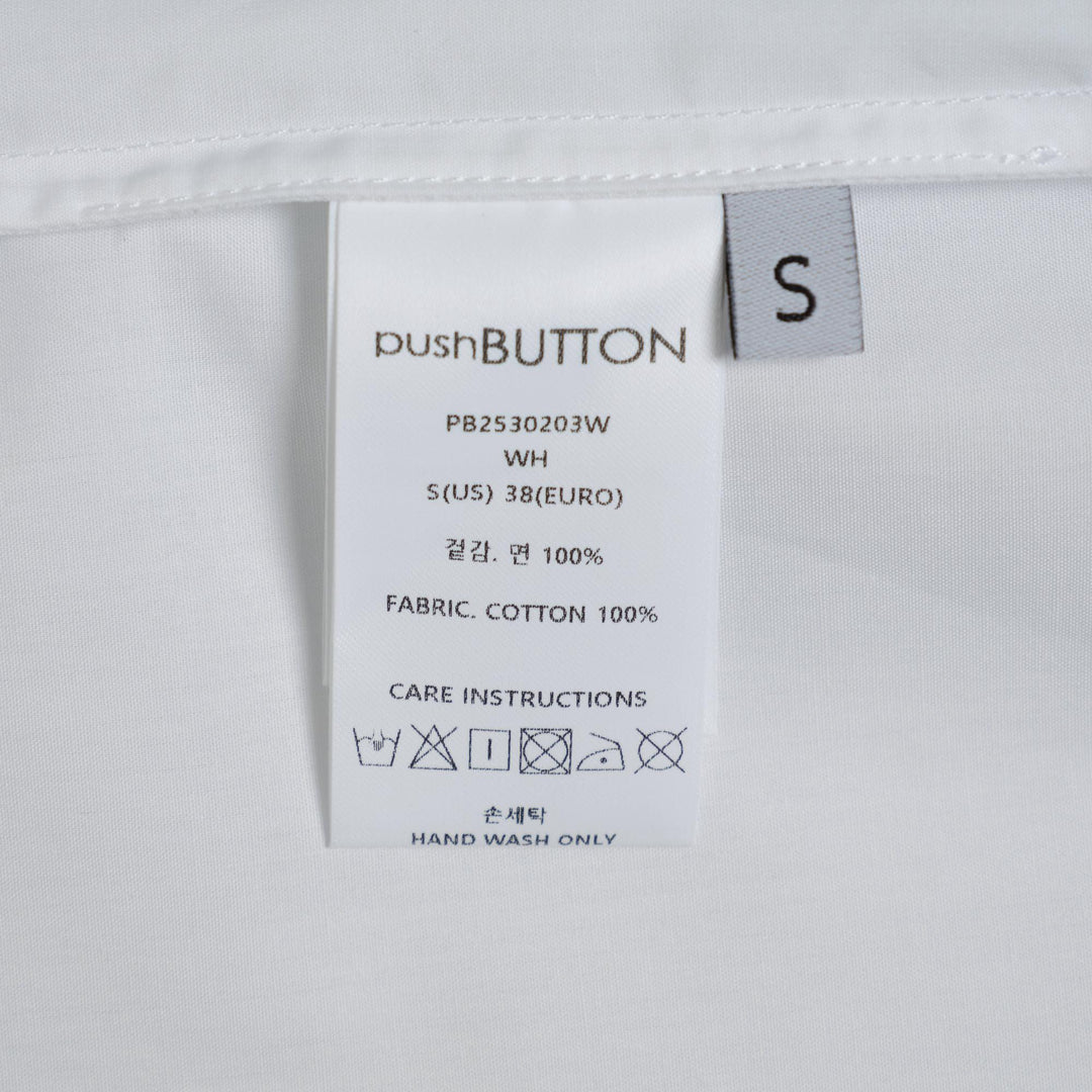 Club21 - pushBUTTON - White Flying Tie Printed Shirt - BLOUSES - White