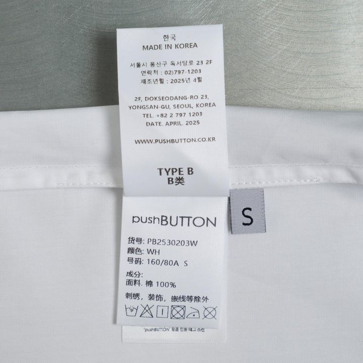Club21 - pushBUTTON - White Flying Tie Printed Shirt - BLOUSES - White
