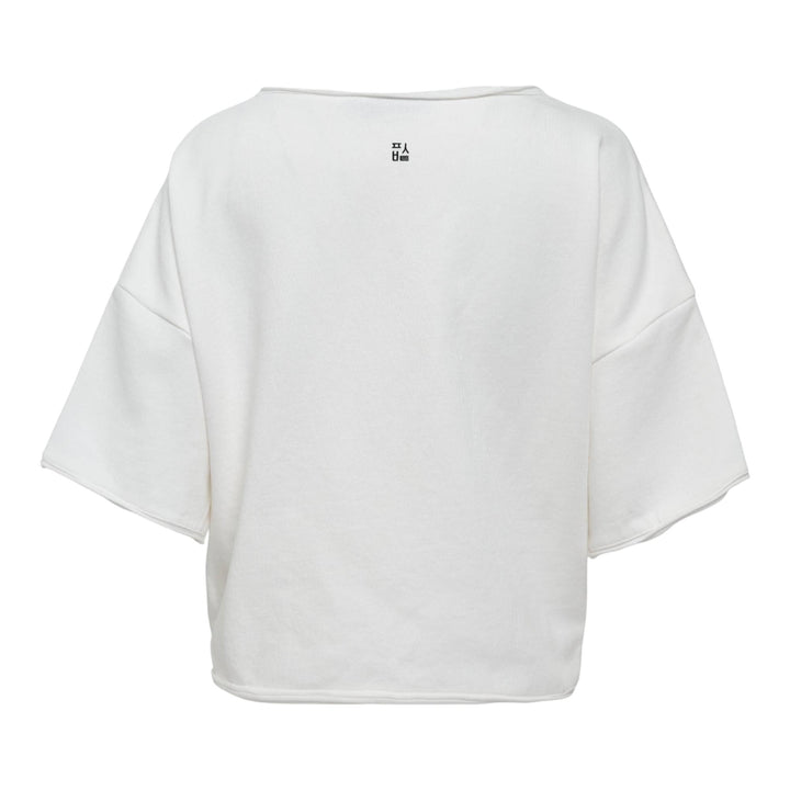 Club21 - pushBUTTON - White Twisted Hem Top - TEES - White