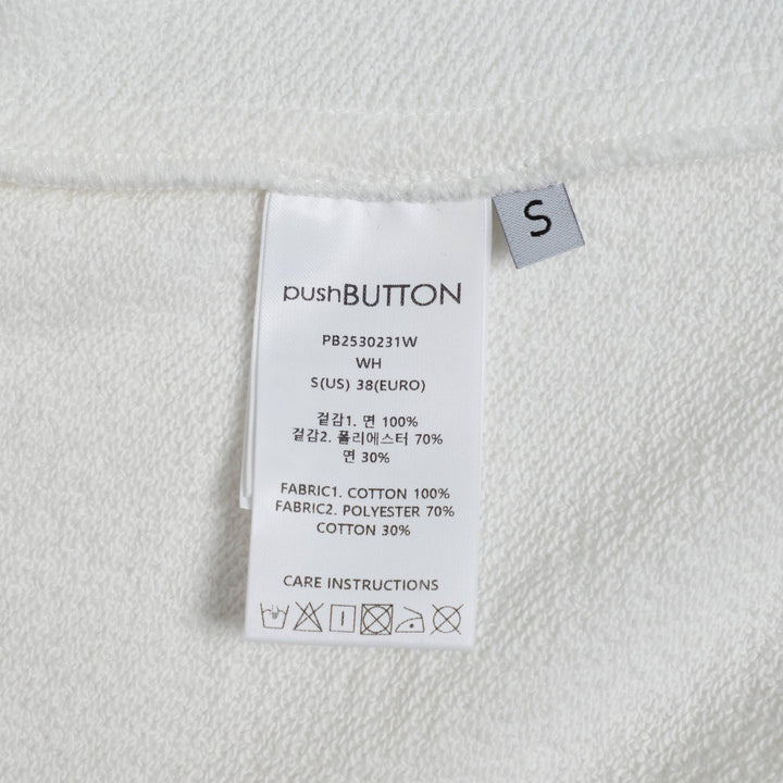 Club21 - pushBUTTON - White Twisted Hem Top - TEES - White