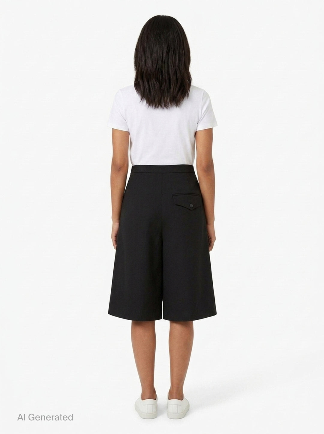 Black Flared Tuck Skirt | pushBUTTON | Club21 - back