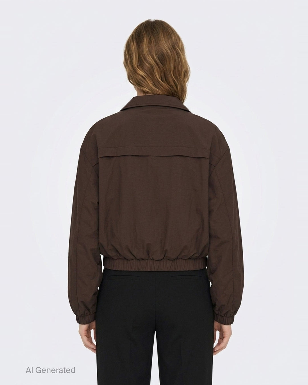 Brown Hybrid Wind Breaker Jacket | pushBUTTON | Club21 - back