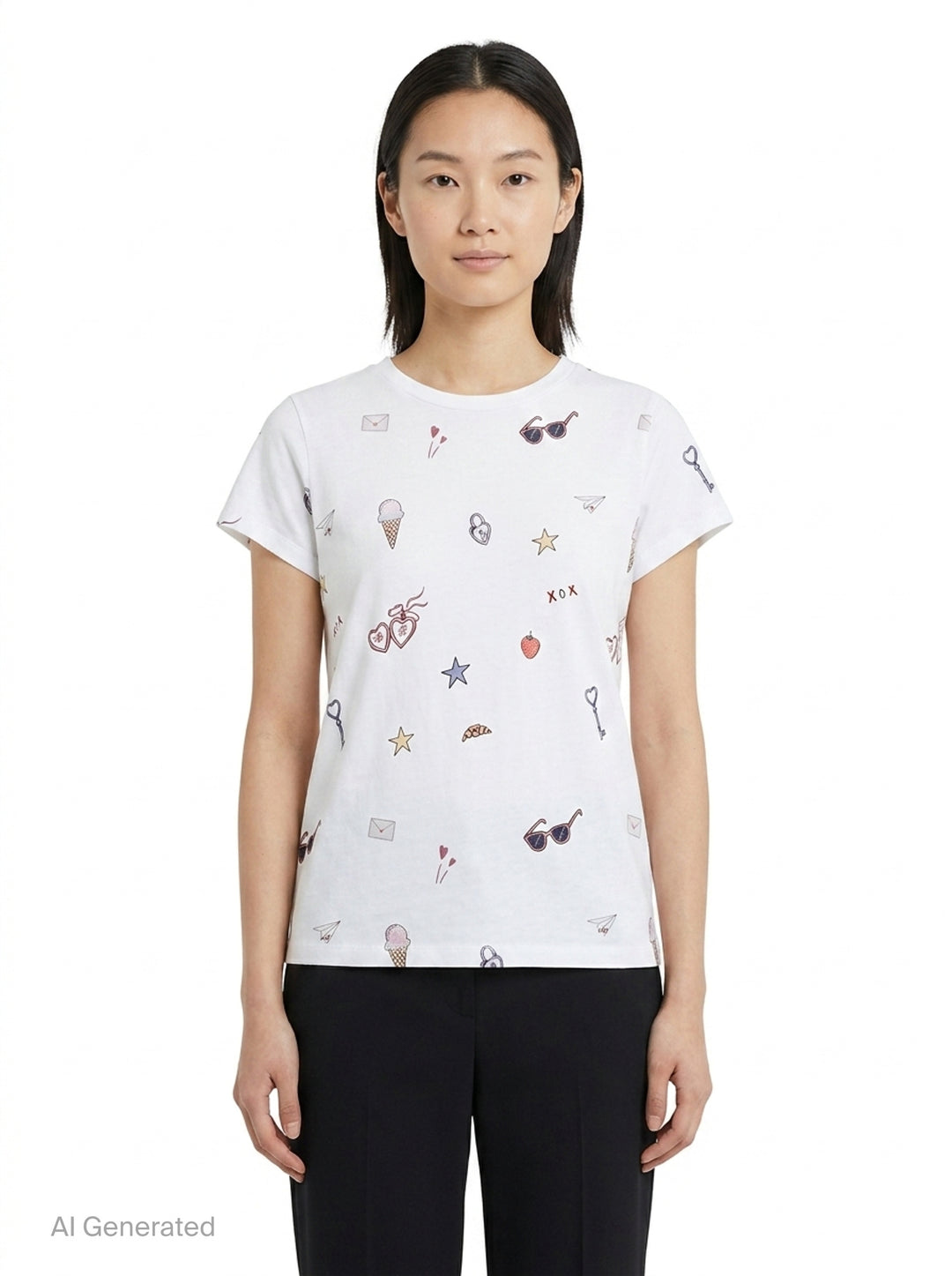 All Over Valentines Tee | rag & bone | Club21 - front