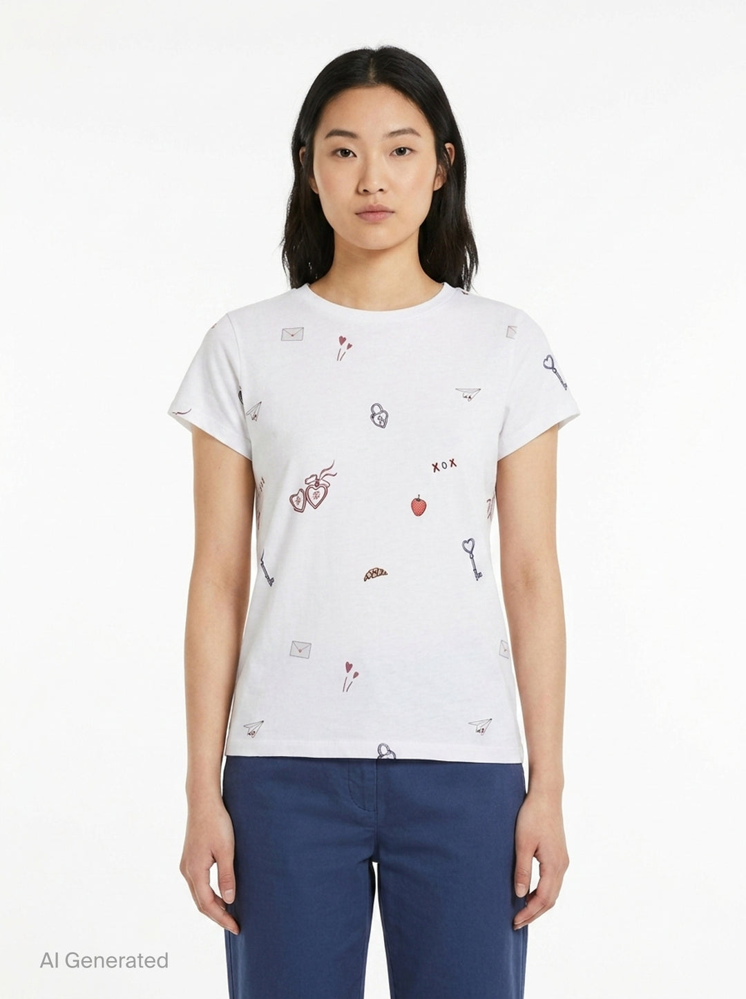 All Over Valentines Tee | rag & bone | Club21 - front