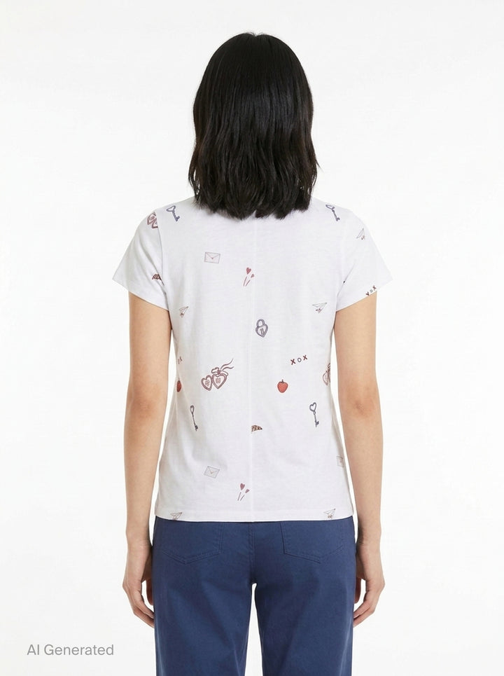 All Over Valentines Tee | rag & bone | Club21 - back