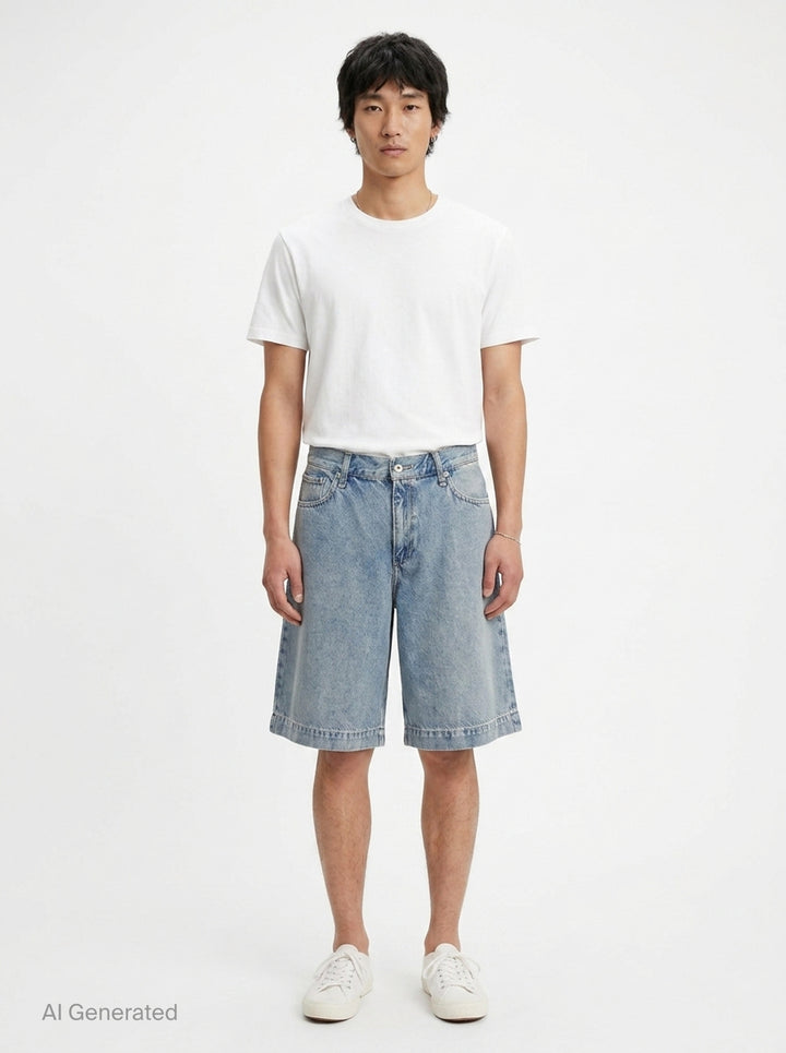 Baggy Denim Shorts | rag & bone | Club21 - front