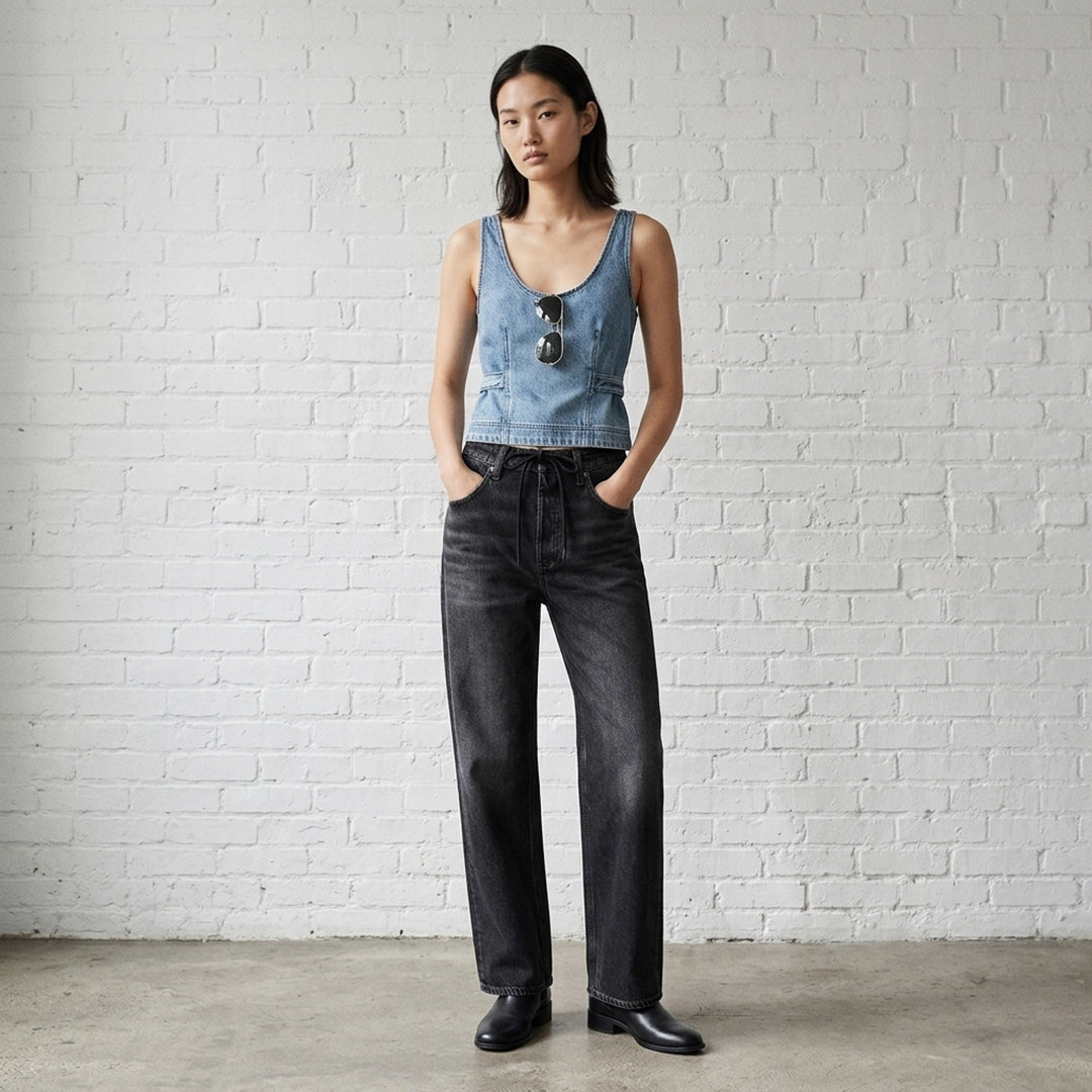 Miramar Drawcord Wide Leg Jeans | rag & bone | Club21 - lifestyle