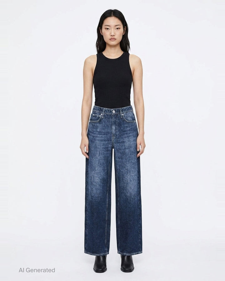 Miramar Wide Leg Jeans | rag & bone | Club21 - front