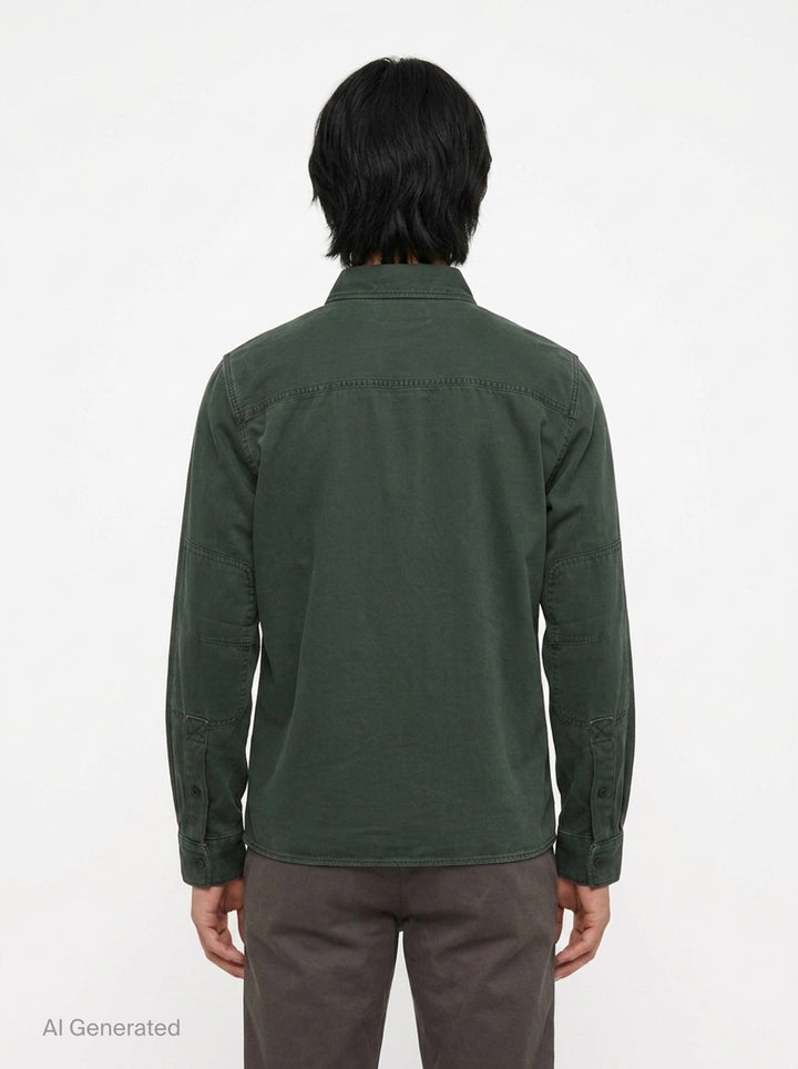 Overdyed Denim Long Sleeve Workwear Shirt | rag & bone | Club21 - back