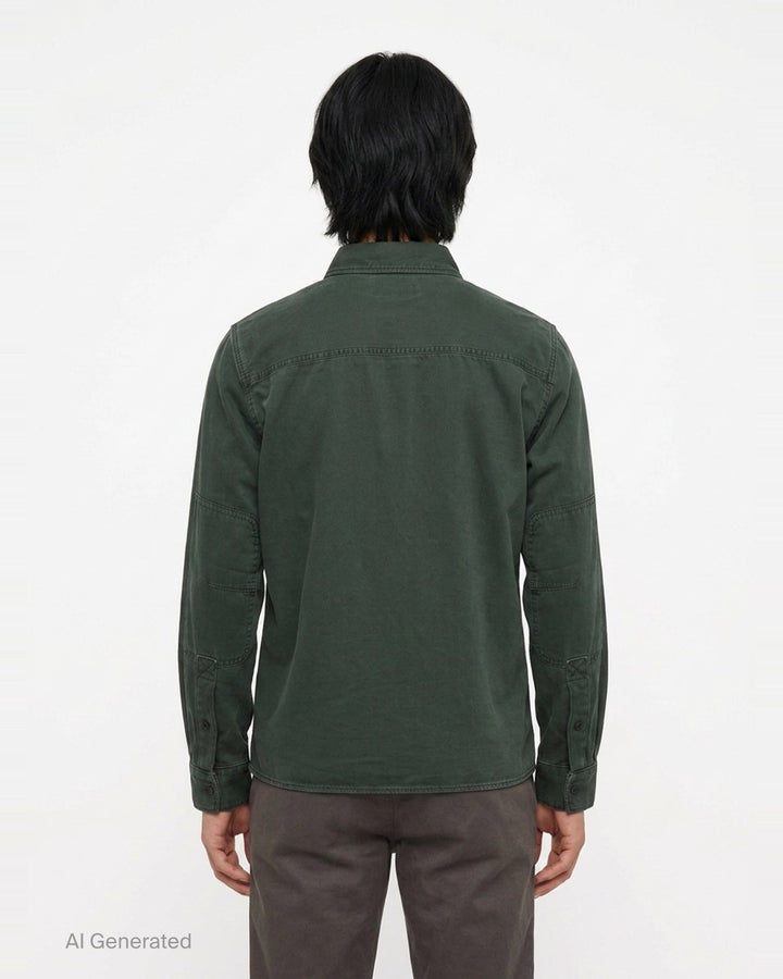 Overdyed Denim Long Sleeve Workwear Shirt | rag & bone | Club21 - back