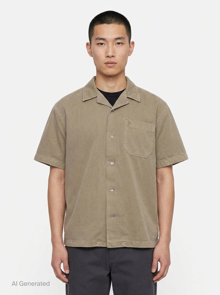 Resort Short Sleeve Denim Shirt | rag & bone | Club21 - front