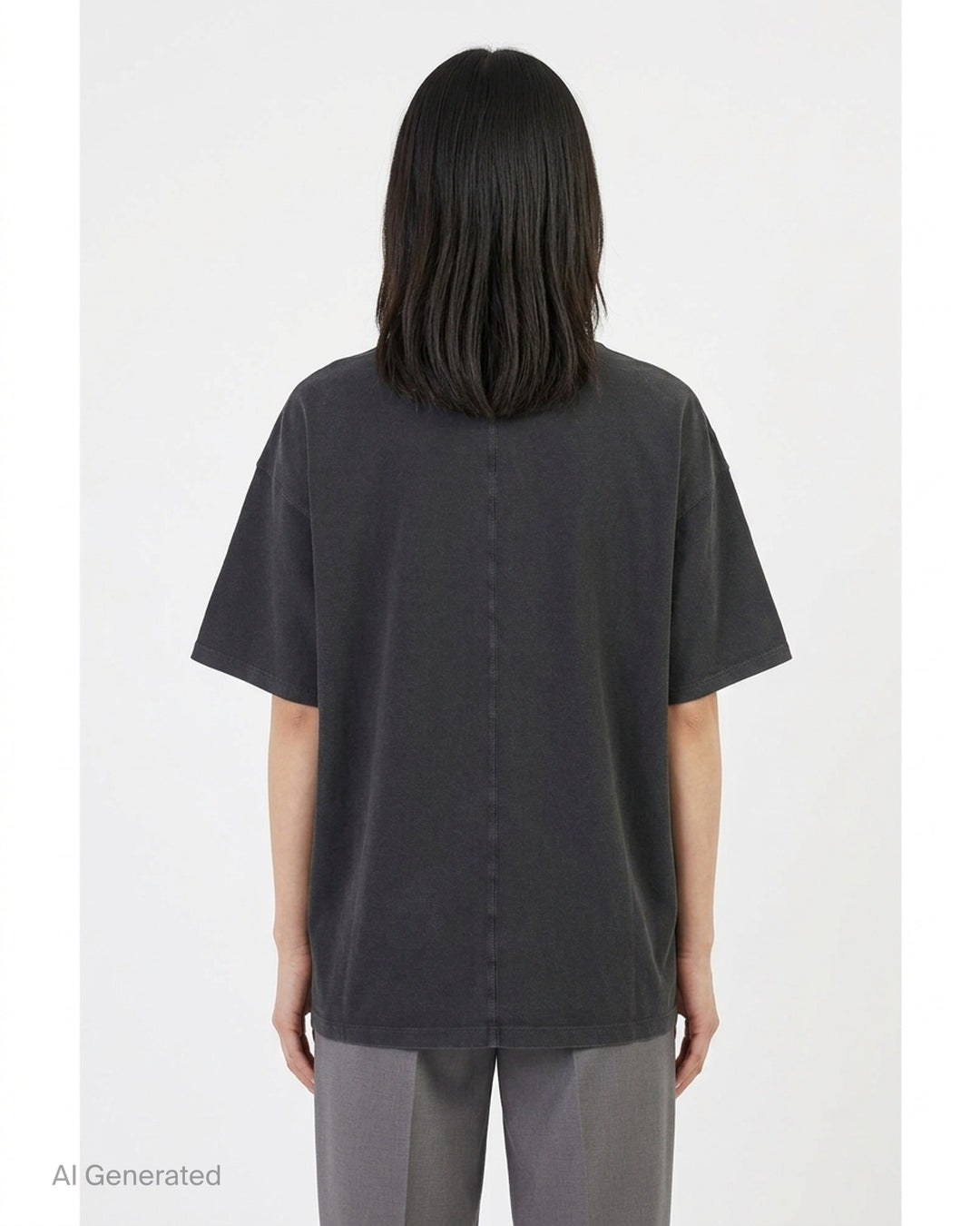 rag & bone Rodeo Star Alex Tee in washed black with distressed Rodeo Star lettering and star graphic on the chest - back
