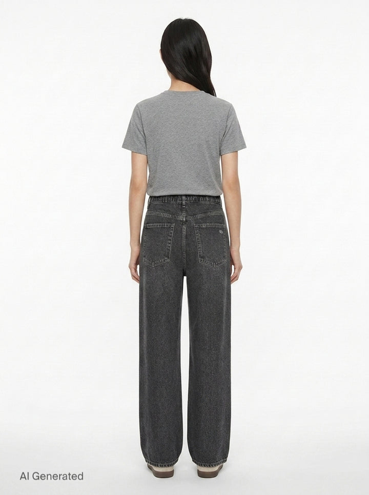 Side Stripe Wide Leg Jeans | rag & bone | Club21 - back