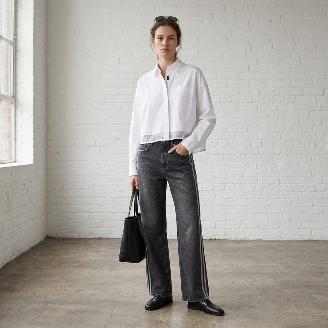 Side Stripe Wide Leg Jeans | rag & bone | Club21 - lifestyle