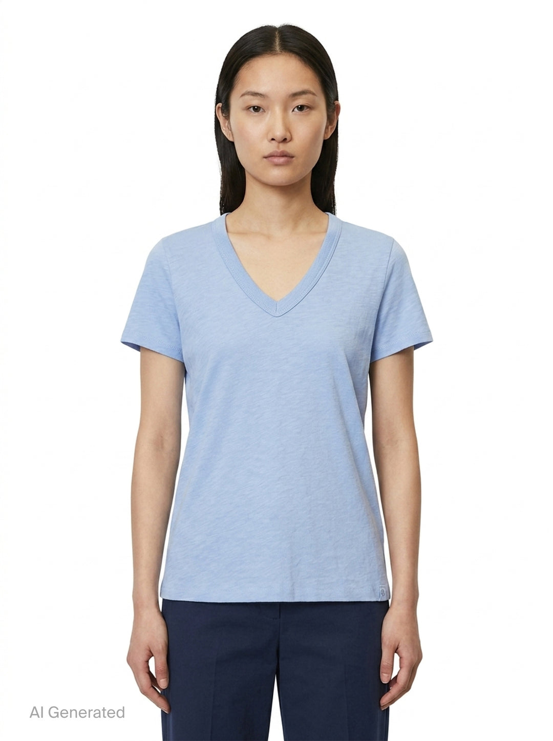 Slub V-Neck Tee | rag & bone | Club21 - front
