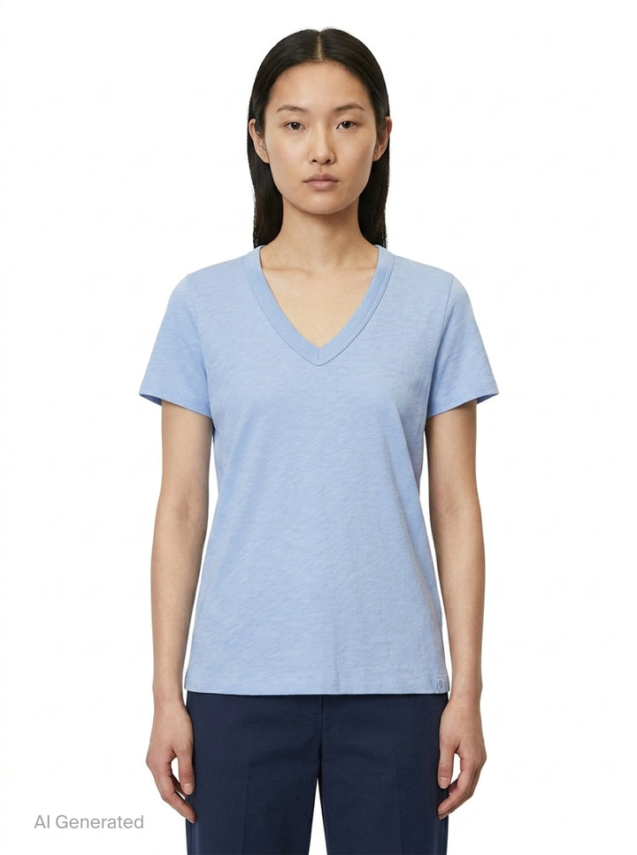 Slub V-Neck Tee | rag & bone | Club21 - front