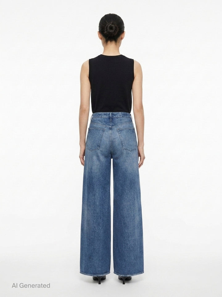 Sofie Wide Leg Ankle Jeans | rag & bone | Club21 - back
