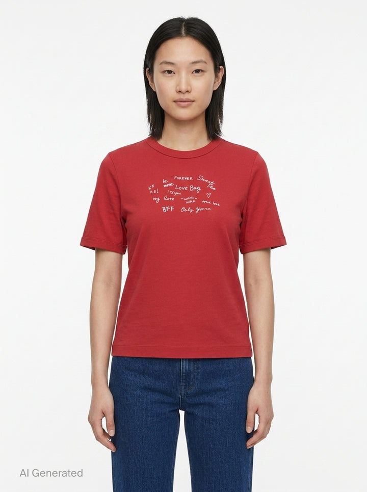 Sweetheart Phrases Graphic Tee | rag & bone | Club21 - front