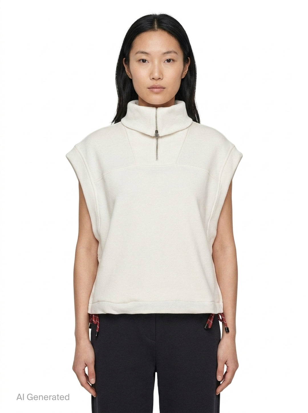 Vintage Terry Half Zip Vest | rag & bone | Club21 - front