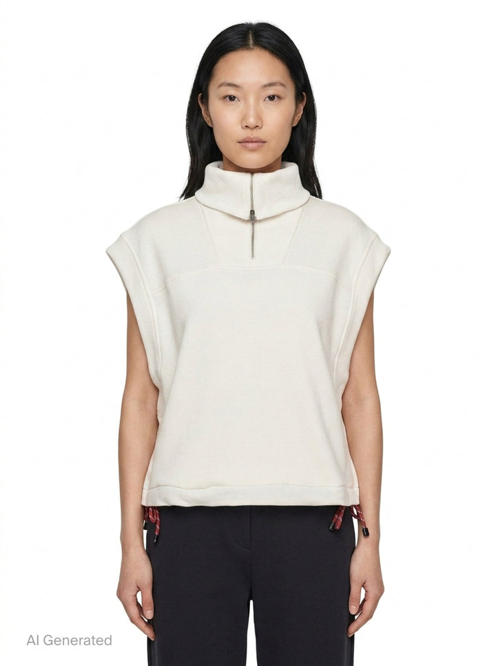 Vintage Terry Half Zip Vest | rag & bone | Club21 - front
